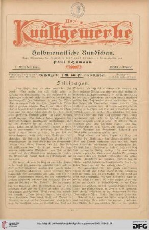 1. April-Heft 1894