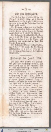 Die vier Jahrszeiten.