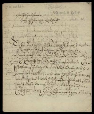Brief von Zacharias Konrad von Uffenbach an Unbekannt