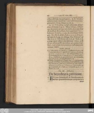 Tit. III. (III. 31.) De hereditatis petitione.