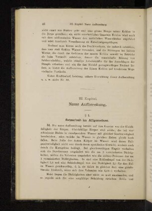 III. Kapitel. Nasse Aufbereitung.