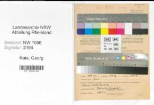 Entnazifizierung Georg Kate , geb. 09.05.1905 (Kaufmann)