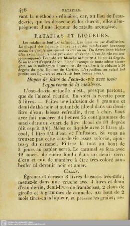 Ratafias et Liqueurs