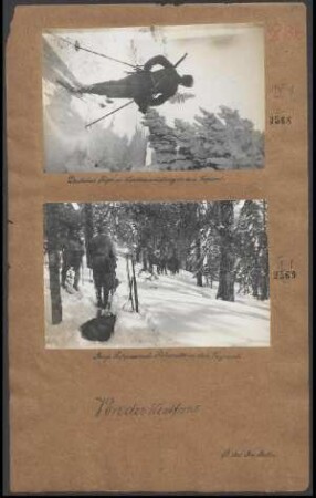 Deutscher Jäger in Winterausrüstung in den Vogesen