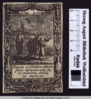 Petrum et Johannem, dilectissimos discipulos, quae fata maneant, Salvator explicat