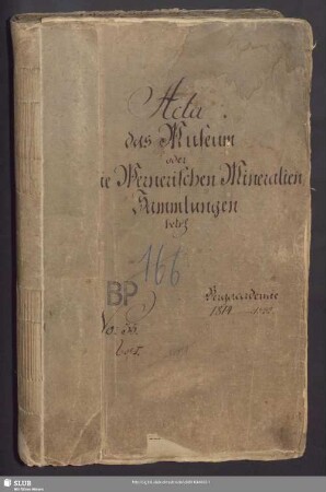 Acta das Museum oder die Wernerischen Mineralien-Sammlungen betr.