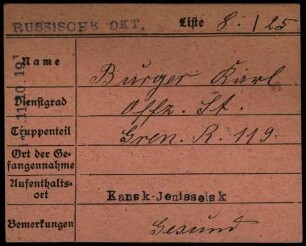 Burger, Karl - Burkardt, Karl