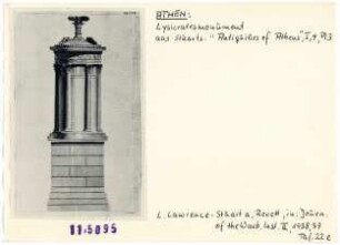 Athen: Lysicratesmonument aus Stuarts "Antiquities of Athens" (Diakartei)