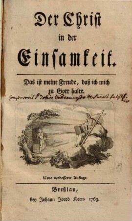 Der Christ in der Einsamkeit, 1