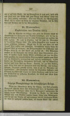 11. November. Capitulation von Dresden 1813