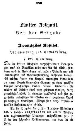 Zwanzigstes Kapitel. Versammlung und Entwickelung.