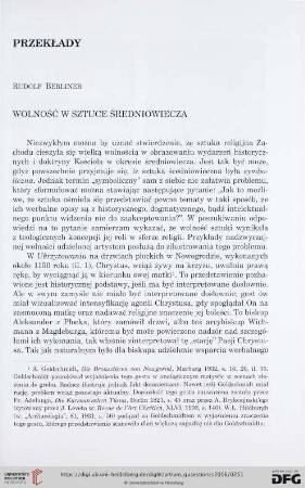 27: Wolność w sztuce średniowiecza