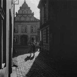 Stralsund. Blick zum Giebelhaus Badenstraße 12