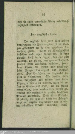 Der englische Leim