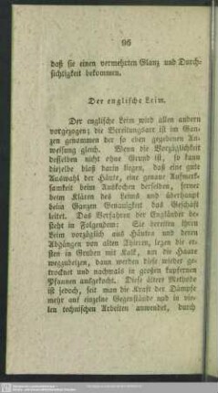 Der englische Leim