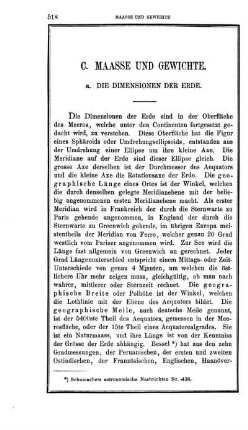 C. Maasse und Gewichte.