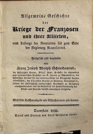 Der Feldzug der Franzosen gegen die Verbündeten in Italien in den Jahren 1798 und 1799, 1