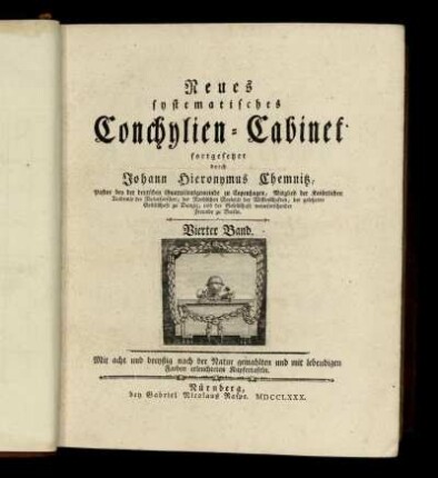 Bd. 4: Neues systematisches Conchylien-Cabinet. Bd. 4
