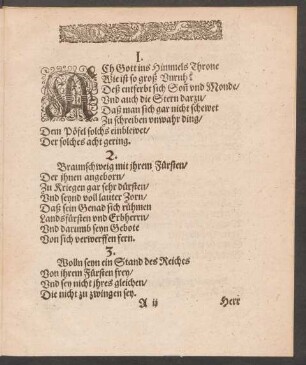 Ach Gott ins Himmels Throne || Wie ist so groß Vnruh? ||