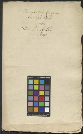 Besondere Einquartierungsliste über die Sieghütte vom 28. März 1795