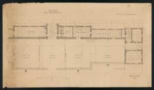 1 Plan (sw-Lithographie), Neubau Gewächshaus im Alten Botanischen Garten: Grundriss des Erdgeschosses