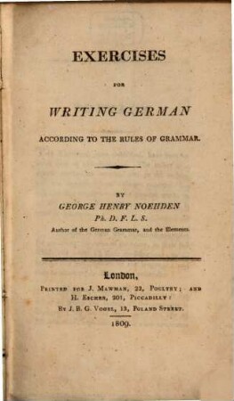 Exercises for writing German according to the rules of grammar