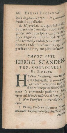Caput XVII. Herbae Scandentes, Convolvuli, Et Similes.