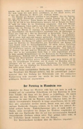 Der Parteitag in Mannheim 1906