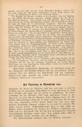 Der Parteitag in Mannheim 1906