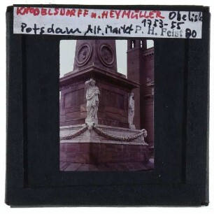 Potsdam, Alter Markt,Potsdam, Knobelsdorff/Heymüller, Alter Markt, Obelisk : Detail, Sockelfiguren
