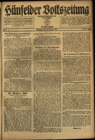 Ausgabe vom Mittwoch, den 12. Januar 1921.