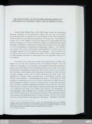 The Beginning Of Published Biographies Of Ottoman Statesmen: The Case Of Mıdhat Paşa