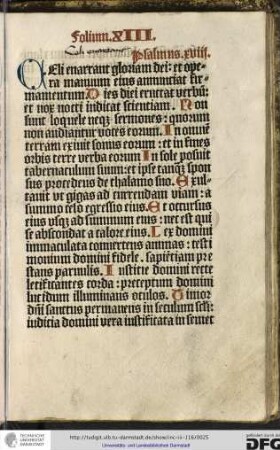 Psalmus xviii.
