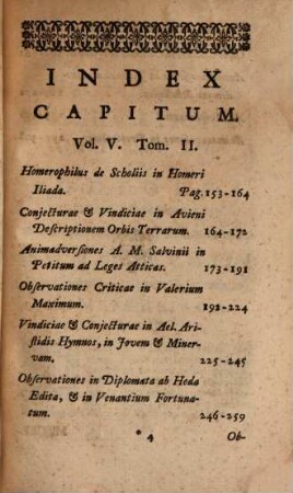 Miscellaneae observationes criticae in auctores veteres et recentiores, 5,2. Menses Octob., Novemb. & Decemb. complectens