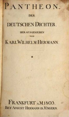 Pantheon der deutschen Dichter