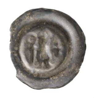 Münze, Brakteat, 14. Jh.