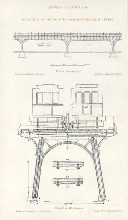 Viadukt, Längenschnittt ; Viadukt der Weststrecke