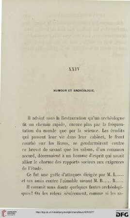 XXIV: Humour et archéologie