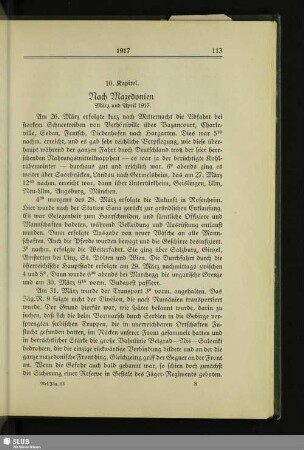 10. Kapitel. Nach Mazedonien : März und April 1917