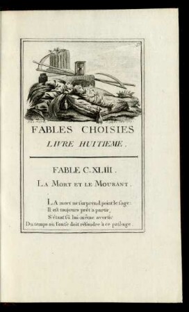 Fables Choisies Livre Huitieme.