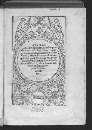 Evsebii Caesarie[n]sis Episcopi Chronico[n]