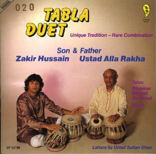 Tabla Duet. Son & Father: Zakir Hussain, Ustad Alla Rakha