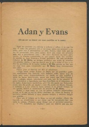 Adán y Evans