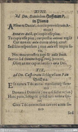 XVIII. Ad Dn. Danielem Hoffman