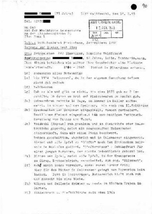 Fragebogenantworten zu Ernährungsgewohnheiten
