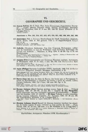 VI. Geographie und Geschichte (Nr. 454-521)