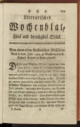 Fünf und dreysigstes Stück.
