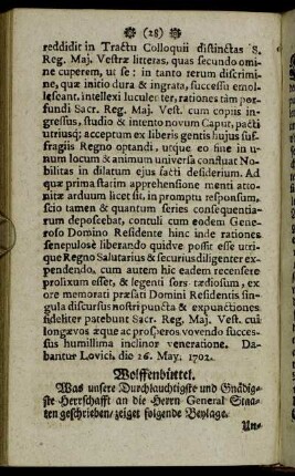 Wolffenbüttel. - Breßlau. - Engelland.