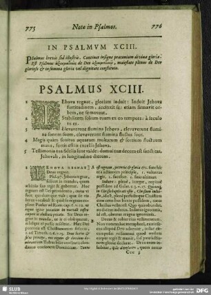 In Psalmum XCIII.[i.e. XCII.] Psalmus XCIII. [i.e. XCII.]