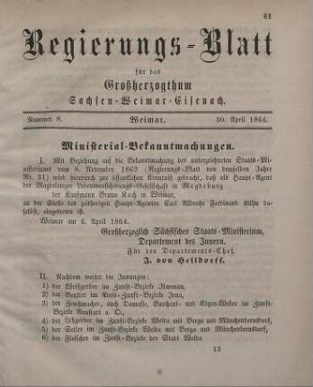 Nr. 8 : 30. April 1864